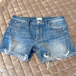 Denim shorts. Mother brand size 26